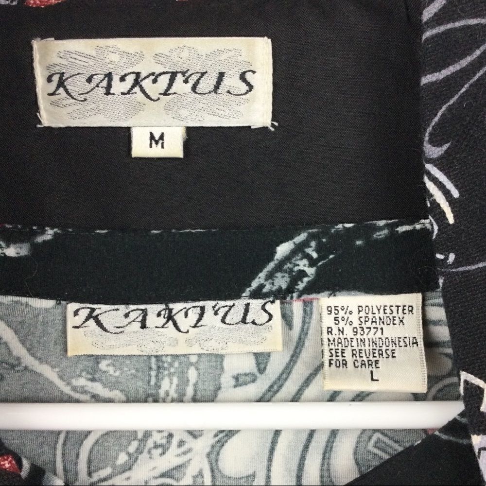 Kaktus Black‎ Graphic Jacket (M) & Matching Cinch Side Blouse (L), Vintage Set - Picture 2 of 14